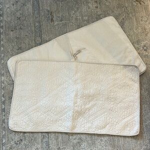 Nicole Miller Cream King Size Quilted pillow shams